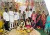 వధూవరులను ఆశీర్వదించిన పారిజాత నర్సింహారెడ్డి దంపతులు