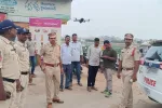 సరూర్‌నగర్ చెరువు కట్టపై డ్రోన్ కెమెరాతో పోలీసుల నిఘా