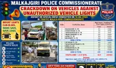 హెడ్‌లైట్ల నిబంధనలు ఉల్లంఘిస్తే జరిమానా!