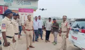 సరూర్‌నగర్ చెరువు కట్టపై డ్రోన్ కెమెరాతో పోలీసుల నిఘా