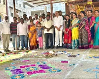 సంక్రాంతి సందర్భంగా మధుర నగర్‌లో ముగ్గుల పోటీలు