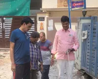 సాయిరాం కాలనీలో సీసీ రోడ్డు పనుల పరిశీలన