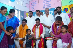 నూతన పాఠశాల భవనాన్ని ప్రారంభించిన ఎమ్మెల్యే జిఎంఆర్