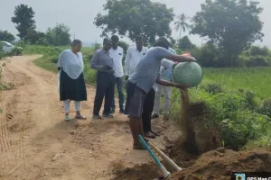 బీర్కూర్ తండా నుండి  తెలంగాణ తిరుపతి దేవస్థానంకు వెళ్లే దారి మరమ్మతులు..  