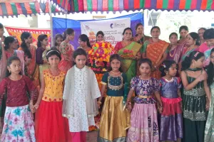 ది గ్లోబల్ మైండ్స్ స్కూల్లో  బతుకమ్మ సంబరాలు 