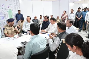 రైజింగ్ గ్లోబల్ సమ్మిట్ ఏర్పాట్లను పరిశీలించిన ఐటీ మంత్రి, అధికారులు